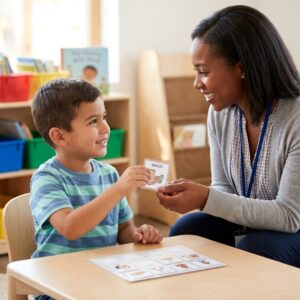 parent working with child