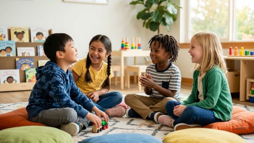 children playing together