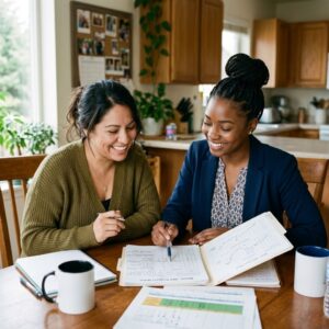 parent and therapist discussing